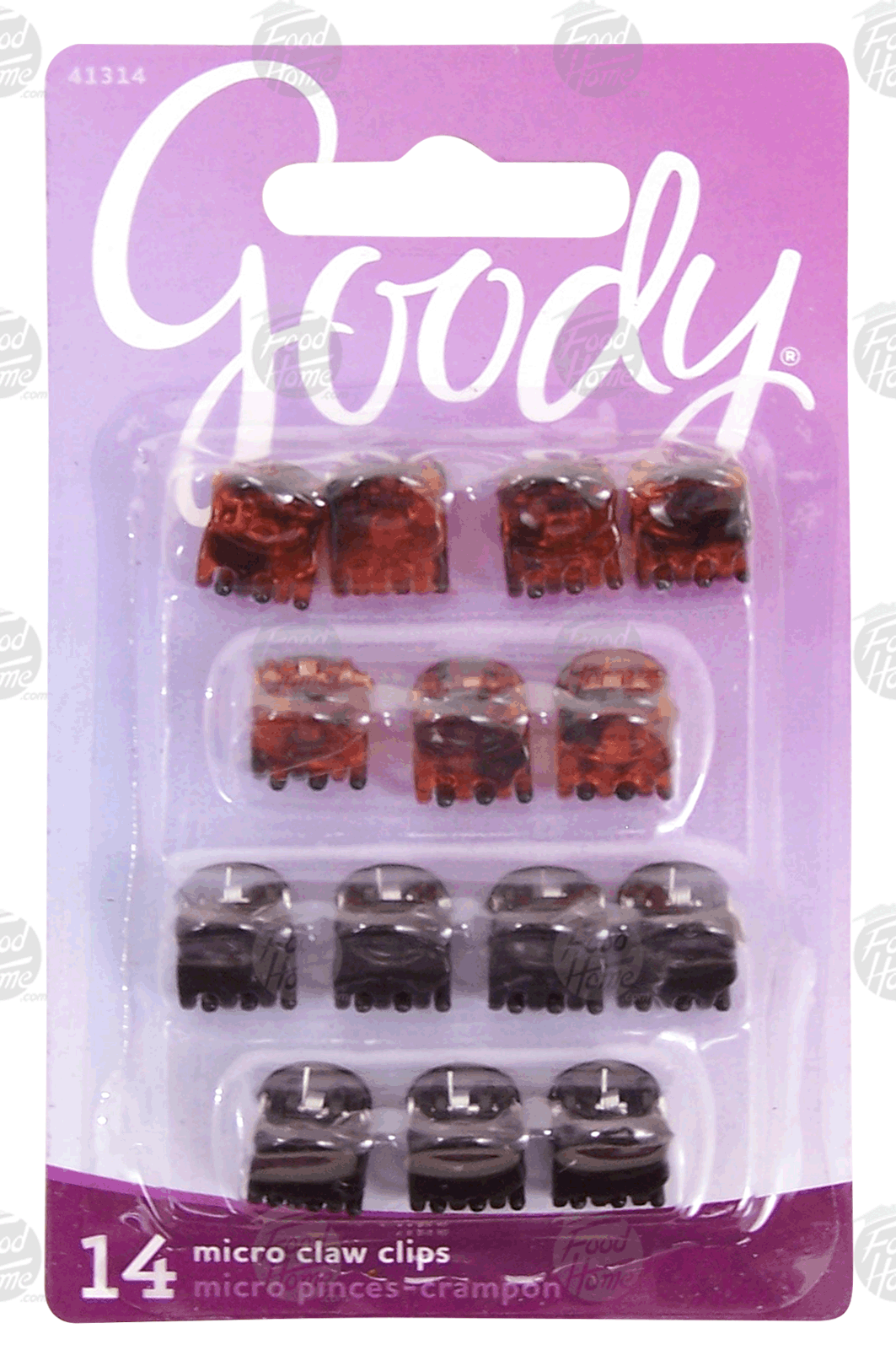 Goody  micro claw hair clips, brown / black Full-Size Picture